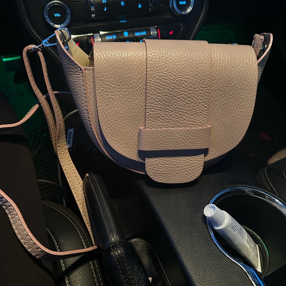 Genuine leather cross body purse